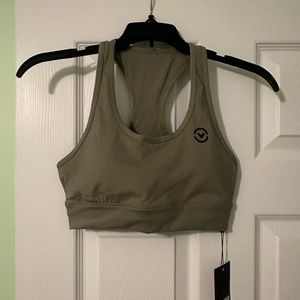 NWT Virus Again Faster Raven Sports Bra Size S